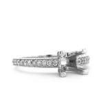 0.43 cts. 18K White Gold Channel Set Diamond Engagement Ring Setting